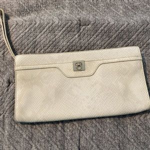 Banana Republic clutch, snakeskin pearly white. New with tags